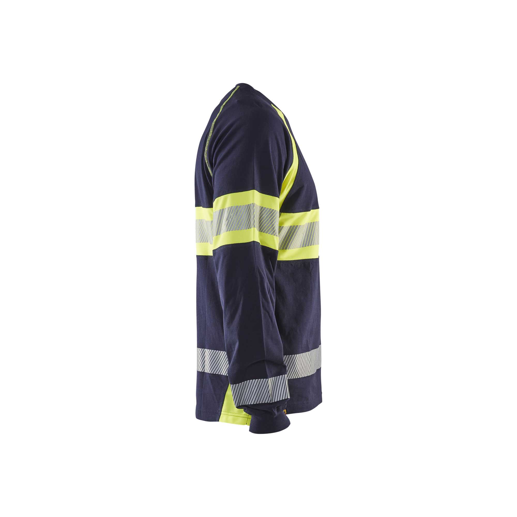 BLAKLADER 35101030 Hi Vis Long Sleeved T Shirt Hi Vis Reflective Long Sleeve Work T-Shirt MEN - 100% Cotton